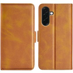 Mobigear Slim Magnet Samsung Galaxy A57 Klapphülle Portemonnaie - Cognac