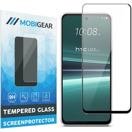 Mobigear Premium HTC U23 Pro Panzerglas Gehärtetes Glas Displayschutz - Hüllenfreundlich - Schwarz