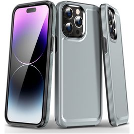 Mobigear Slim Armor iPhone 15 Pro Max Hülle Hardcase Backcover Stoßfest - Grau