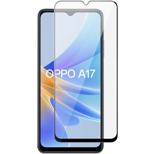 Mobigear Premium OPPO A17 Panzerglas Gehärtetes Glas Displayschutz - Hüllenfreundlich - Schwarz