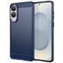 Mobigear Brushed Slim Samsung Galaxy S25 Edge Hülle Flexibles TPU Backcover - Blau