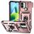 Mobigear Armor Ring Cam Slide Xiaomi Redmi A1 4G Hülle Hardcase Backcover Stoßfest mit Ringhalter und Kamera Slider - Roségold