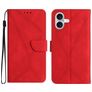 Mobigear Stitch iPhone 17 Hülle Klapphülle Geldbörse - Rot