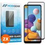 Mobigear Premium Samsung Galaxy A21 Panzerglas Gehärtetes Glas Displayschutz - Hüllenfreundlich - Schwarz (2er Pack)