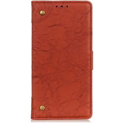 Mobigear Ranch HTC Desire 20 Pro Hülle Klapphülle Geldbörse - Braun
