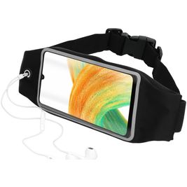 Mobiparts Comfort Fit Belt Handyhalterung Joggen Samsung Galaxy A33 Sporthülle Neopren Gürtel - Schwarz