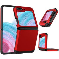 Mobigear Non-slip Armor Samsung Galaxy Z Flip 5 Hülle Hardcase Backcover Stoßfest - Rot