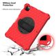 Mobigear SureGrip Hexa iPad Pro 11 Zoll (2022) Stoßfeste Hardcase Hülle + Stifthalter + Schulterträger + Ständer - Rot