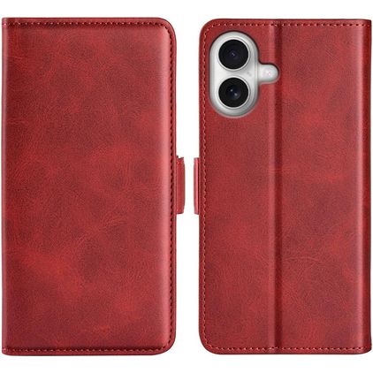 Mobigear Slim Magnet iPhone 17 Hülle Klapphülle Geldbörse - Rot