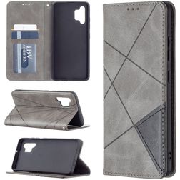 Mobigear Rhombus Slim Samsung Galaxy A32 4G Klapphülle - Grau