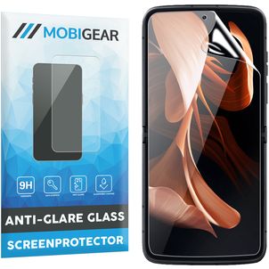 Mobigear Motorola Razr 40 Panzerglas Gehärtetes Glas Displayschutz - Hüllenfreundlich - Schwarz