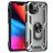 Mobigear Armor Ring iPhone 13 Hülle Hardcase Backcover Stoßfest mit Ringhalter - Silber