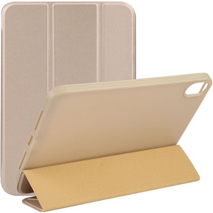 Mobigear Tri-Fold Gel iPad Mini 7 (2024) Hülle TPU,Kunstleder Klapphülle - Gold
