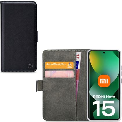 Mobilize Classic Gelly Xiaomi Redmi Note 17 Hülle Klapphülle Geldbörse - Schwarz