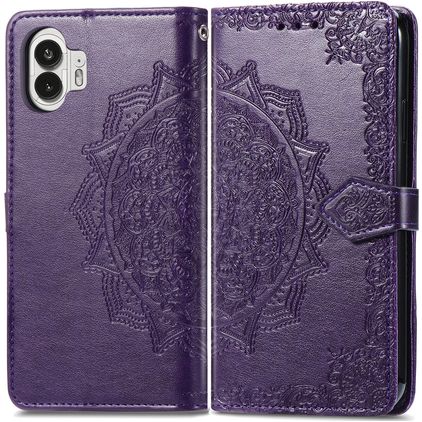 Mobigear Mandala Nothing Phone (2) Hülle Klapphülle Geldbörse - Lila