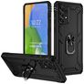 Mobigear Armor Ring Samsung Galaxy A73 Hülle Hardcase Backcover Stoßfest mit Ringhalter - Schwarz