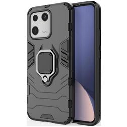 Mobigear Armor Ring Xiaomi 13 Hülle Hardcase Backcover Stoßfest mit Ringhalter - Schwarz