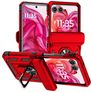 Mobigear Armor Ring Motorola Razr 50 Hülle Hardcase Backcover Stoßfest mit Ringhalter - Rot