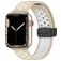Mobigear Sport Plus Mag Silikon Apple Watch Armband Magnetverschluss - 49/46/45/44 mm - Weiß / Beige