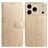 Mobigear Flowers iPhone 17 Pro Max Hülle Klapphülle Geldbörse - Gold