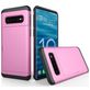 Mobigear Card Samsung Galaxy S10 Hülle Hardcase Backcover Stoßfest mit Kartenhalter - Pink