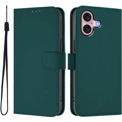 Mobigear Urban Wallet iPhone 16 Hülle Klapphülle Geldbörse - Grün