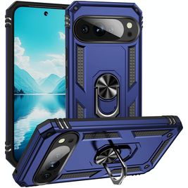 Mobigear Armor Ring Google Pixel 10 Pro XL Hülle Hardcase Backcover Stoßfest mit Ringhalter - Blau