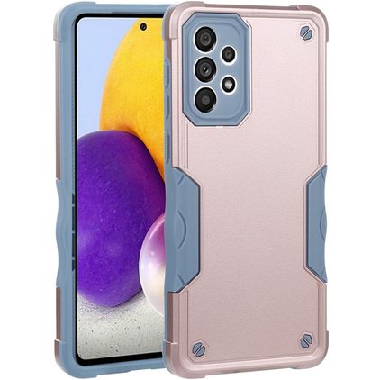 Mobigear Non-slip Armor Samsung Galaxy A73 Hülle Hardcase Backcover Stoßfest - Roségold