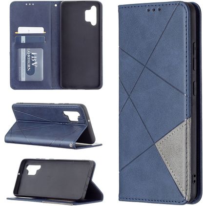 Mobigear Rhombus Slim Samsung Galaxy A32 4G Hülle Klapphülle - Blau