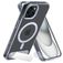 Mobiparts Hardcover Transparent iPhone 14 MagSafe Hardcase Backcover mit Ständer - Transparent
