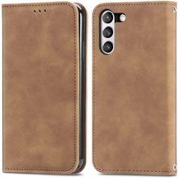 Mobigear Retro Slim Samsung Galaxy S21 FE Klapphülle Portemonnaie - Braun