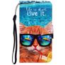 Mobigear Design Xiaomi Redmi 9A Hülle Klapphülle Geldbörse - Strand Katze