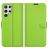 Mobigear Classic Samsung Galaxy S22 Ultra Hülle Klapphülle Geldbörse - Grün