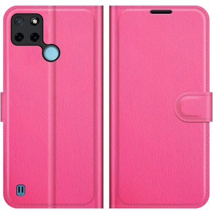 Mobigear Classic Realme C25Y Hülle Klapphülle Geldbörse - Magenta