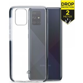 Mobilize Shatterproof Samsung Galaxy A71 Hülle Hardcase Backcover Stoßfest - Transparent / Schwarz