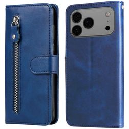 Mobigear Zipper iPhone 17 Pro Max Hülle Klapphülle Geldbörse - Blau