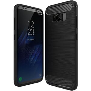 Mobigear Brushed Slim Samsung Galaxy S8 Hülle Flexibles TPU Backcover - Schwarz