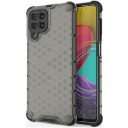 Mobigear Honeycomb Samsung Galaxy M53 Hülle Hardcase Backcover Stoßfest - Schwarz