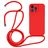 Mobigear Lanyard iPhone 15 Pro Silikon Handykette - Rot