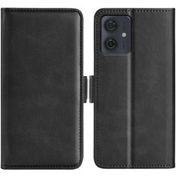 Mobigear Slim Magnet Motorola Moto G54 Klapphülle Portemonnaie - Schwarz