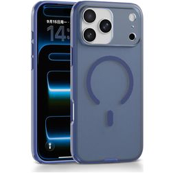 Mobigear Shockproof Grip iPhone 17 Pro Max MagSafe Hülle Hardcase Backcover - Blau