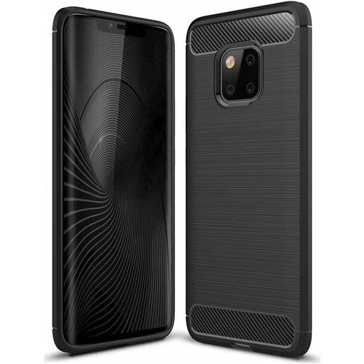 Mobigear Brushed Slim Huawei Mate 20 Pro Hülle Flexibles TPU Backcover - Schwarz