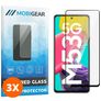 Mobigear Premium Samsung Galaxy M53 Panzerglas Gehärtetes Glas Displayschutz - Hüllenfreundlich - Schwarz (3er Pack)