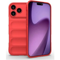 Mobigear Bumpy iPhone 18 Pro Max Hülle Flexibles TPU Backcover - Rot