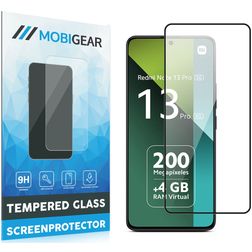 Mobigear Premium Xiaomi Redmi Note 13 Pro 5G Panzerglas Gehärtetes Glas Displayschutz - Hüllenfreundlich - Schwarz