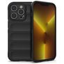 Mobigear Bumpy iPhone 14 Pro Hülle Flexibles TPU Backcover - Schwarz