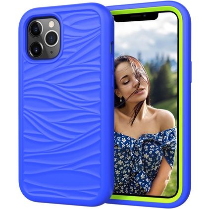 Mobigear Wave iPhone 12 Pro Max Hülle Hardcase Backcover Stoßfest - Blau
