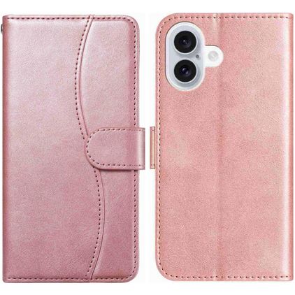 Mobigear S Line iPhone 17 Hülle Klapphülle Geldbörse - Roségold