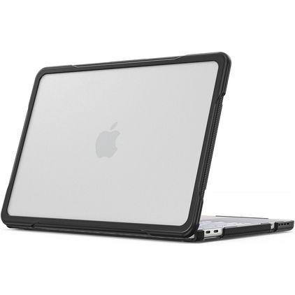Mobigear Shockproof Pro MacBook Neo 13 Zoll (2026) Hardcase Hülle MacBook Case - Transparent / Schwarz - Model A3404