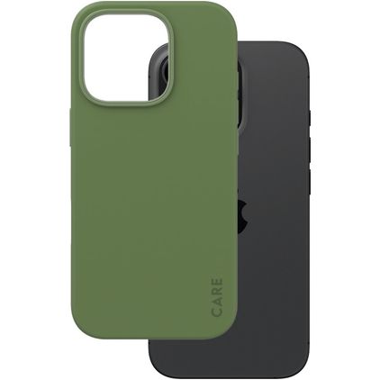 CARE by PanzerGlass Fashionable iPhone 16 Pro Max Silikon MagSafe Hülle Backcover - Grün